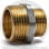 Ниппель латунный переходной НР (НАР) Ду 32-25 (1 1/4"- 1") никель Aquasfera