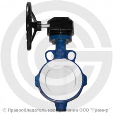 Затвор дисковый поворотный межфланцевый с редуктором Ду-300 Ру-10 PTFE с нержавеющим диском Tecofi VP4449R-08PTFE