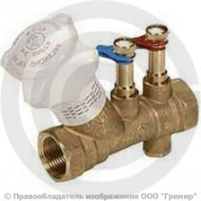 Клапан балансировочный ручной латунный муфтовый Ду-15 Ру-25 ВР (ВН) Kvs=2.7м3/ч с измерительными ниппелями R206B Giacomini