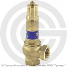 Клапан предохранительный пружинный латунный Ду 80-80 (G3"-G3") ВР (ВН) Рн=0.5...16бар (Т<150°С) 1832 OR