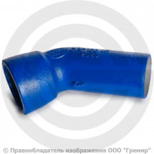 Отвод раструб-гладкий конец ОРГ Ду 400 45 градусов Тайтон ВЧШГ с ЦПП цинк+AL ГОСТ ISO 2531-2012