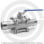 Кран нержавеющий AISI 316 (CF8M) под приварку (удл. патрубки) Ду-32 (1 1/4") Ру-40 ABRA BV61L-Q61F-1000-3L