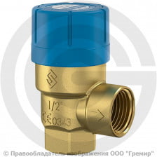 Клапан предохранительный латунный Ду 20-25 (G3/4"-G1") ВР (ВН) Рср=10бар (Т<95°С) Prescor B Flamco