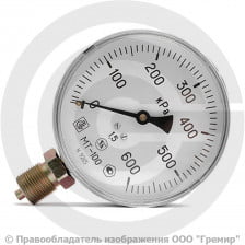 Манометр радиальный диаметр 100мм 0-6 кгс/см2 (0-0,6 МПа) G1/2" МТ-100 Багория