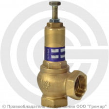 Клапан предохранительный пружинный угловой латунный Ду 50-50 (G2"-G2") ВР (ВН) Рн=0.5...16бар 111 OR