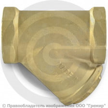 Фильтр сетчатый Y-образный латунный Ду-15 (1/2") Ру-30 ВР (ВН) (Т<110°С) Giacomini R74A