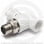 Кран PP-R Дн 25-3/4" НР (НАР) угловой для радиатора белый RTP (РосТурПласт)