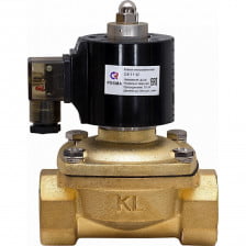 Клапан электромагнитный латунный Ду-40 (1 1/2") Ру-7 ВР (ВН) с катушкой 220В (Т<90°С) НЗ СК-11 Росма