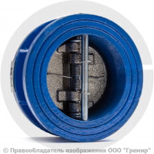 Клапан обратный двухстворчатый чугунный межфланцевый Ду-100 Ру-16 (Т<130°С) ств чугун Китай