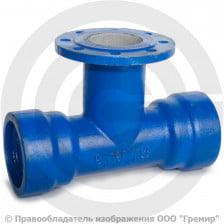 Тройник раструб-фланец ТРФ Ду 200-200 Тайтон ВЧШГ с ЦПП цинк+AL ГОСТ ISO 2531-2012