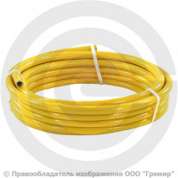 Труба гофрированная нержавеющая в желтой оболочке SS304 15A Ру-15 отожженная для газоснабжения бухта 50м STAHLMANN