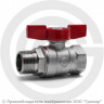 Кран латунный Ду-8 (1/4&quot;) Ру-42 ВР-НР (ВН-НАР) хром бабочка Giacomini R254D