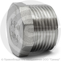 Заглушка нержавеющая AISI 304 6-ти гранная НР (НАР) Ду-20 (3/4") Заглушка нержавеющая AISI 304 6-ти гранная НР (НАР) Ду-20 (3/4")