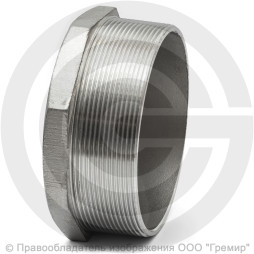 Заглушка нержавеющая AISI 304 6-ти гранная НР (НАР) Ду-80 (3")