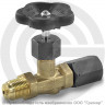 Клапан запорный игольчатый латунный Ду-15 (1/2&quot;) Ру-25 ВР-НР (ВН-НАР) G1/2&quot; без фланца с маховиком Wika