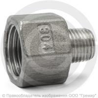 Футорка обратная нержавеющая AISI 304 Ду 10-8 (3/8"-1/4")