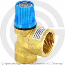 Клапан предохранительный пружинный латунный Ду 15-20 (G1/2"-G3/4") ВР (ВН) Рср=6бар (Т<110°С) SVW6 Watts