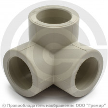Угольник PP-R тройной серый Дн 40 Wavin Ekoplastik