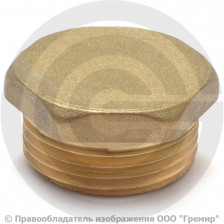 Заглушка латунная НР (НАР) Ду-15 (1/2") LD