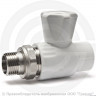Кран PP-R Дн 20-1/2&quot; НР (НАР) прямой для радиатора белый VALFEX