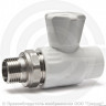 Кран PP-R Дн 25-1/2&quot; НР (НАР) прямой для радиатора белый VALFEX