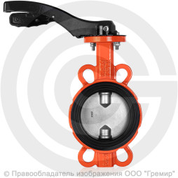 Затвор дисковый поворотный межфланцевый с рукояткой Ду-80 Ру-16 EPDM с нержавеющим диском Helver VBS-131
