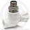 Кран PP-R Дн 25-1/2" НР (НАР) угловой для радиатора белый VALFEX